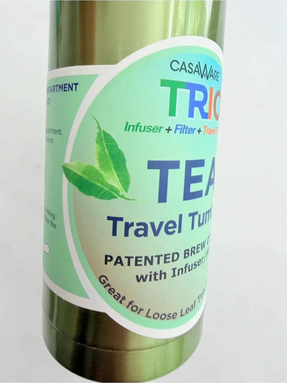 CASAWare TRIO Tea Travel Tumbler with Infuser Filter Green 16 oz New